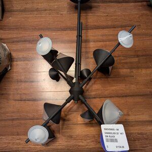 Black Geode 8 Light Dimmable LED Sputnik Chandelier by Kuzco Lighting msrp $1134